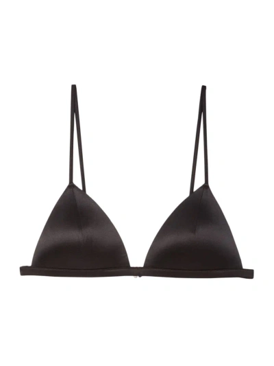 FLEUR DU MAL WOMEN'S SILK-BLEND WIRELESS TRIANGLE BRA