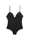 Fleur Du Mal Cupped Nonwire Bodysuit In Black
