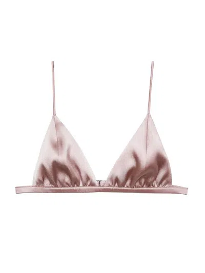 Fleur Du Mal Women's Stretch Triangle Bra In Tan