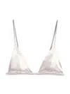 Fleur Du Mal Luxe Triangle Bra In White