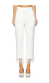 Fleur Du Mal Bianca Fringe Silk Pant In Ivory