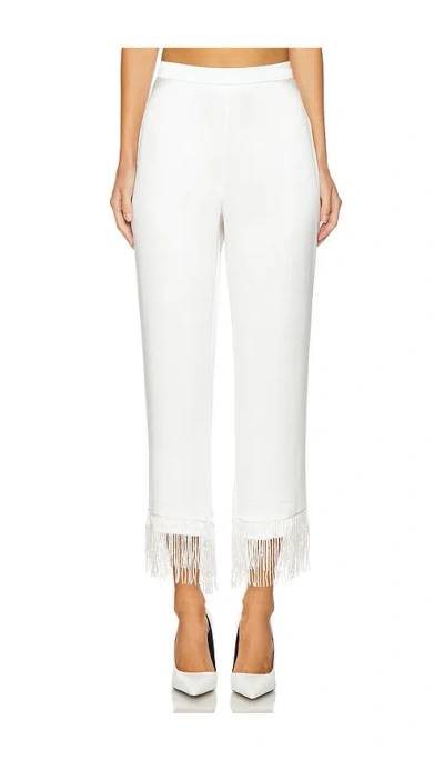 FLEUR DU MAL X GALIA LAHAV BEADED FRINGE SILK PANT