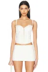 Fleur Du Mal Hamptons Bustier Ivory In Ivory