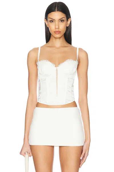 FLEUR DU MAL X GALIA LAHAV BEADED IRIS LACE BUSTIER