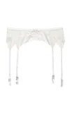 Fleur Du Mal Daphne Lace Garter Belt In White