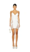 Fleur Du Mal X Galia Lahav Lace Applique Mini Silk Slip In Ivory