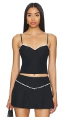 Fleur Du Mal X Revolve Lace Cupped Tank In 黑色