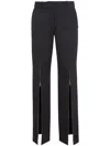 Fleur Du Mal Zipper Split Hem Pant In Black