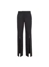Fleur Du Mal Zipper Split Hem Pant In Black