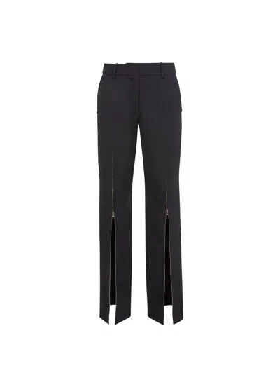 Fleur Du Mal Zipper Split Hem Pant In Black