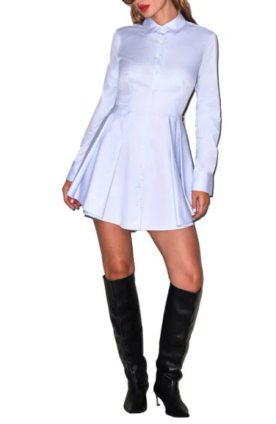 Fleur Du Mal Zoe Shirt Dress In Blue