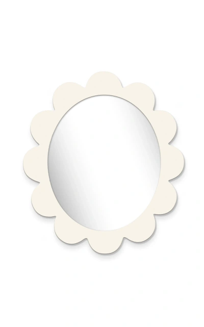 Fleur Iris Mirror In White