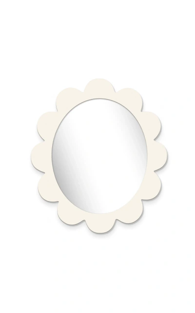 Fleur Iris Mirror In White