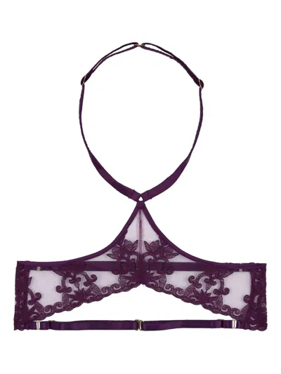 Fleur Of England Embroidered Harness In Purple
