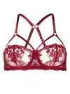 Fleur Of England Gisele Balcony Bra In Red