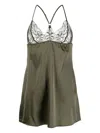 Fleur Of England Ingrid Silk Babydoll In Green