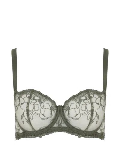 Fleur Of England Iona Lace Bra In Green