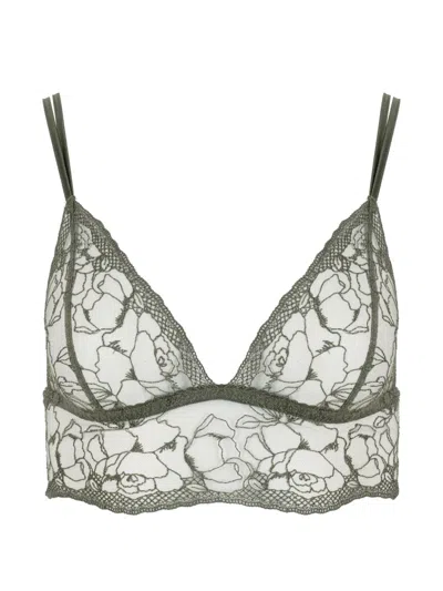 Fleur Of England Iona Longline Boudoir Bra In Gray