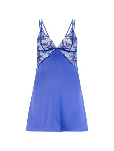 Fleur Of England Iris Silk Babydoll Night Slip In Multi