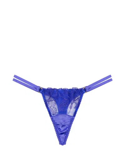 Fleur Of England Iris Silk Thong In Multi