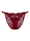 Fleur Of England Lace-trimmed Briefs In Red