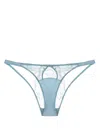 Fleur Of England Ocean Ouvert Lace Briefs In Blue