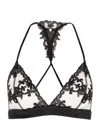 Fleur Of England Onyx Satin Soft-cup Bra In Black