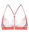 Fleur Of England Sienna Boudoir Chantilly-lace Bra In Pink