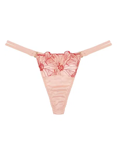 Fleur Of England Strap Thong In Pink