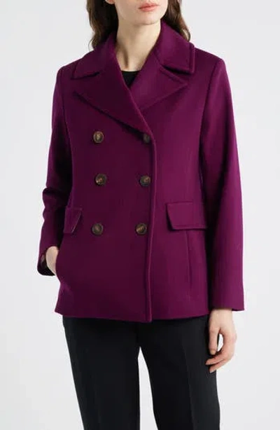 Fleurette Ali Wool Peacoat (nordstrom Exclusive) In Aubergine