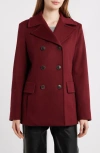 Fleurette Ali Wool Peacoat (nordstrom Exclusive) In Burgundy