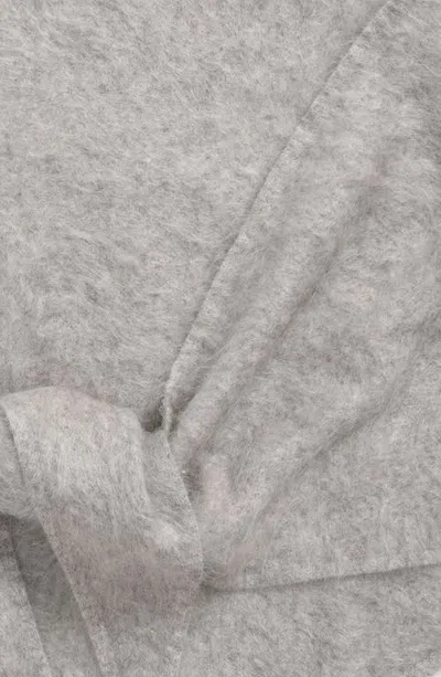 Fleurette Brushed Cashmere Triangle Wrap In Heather Grey