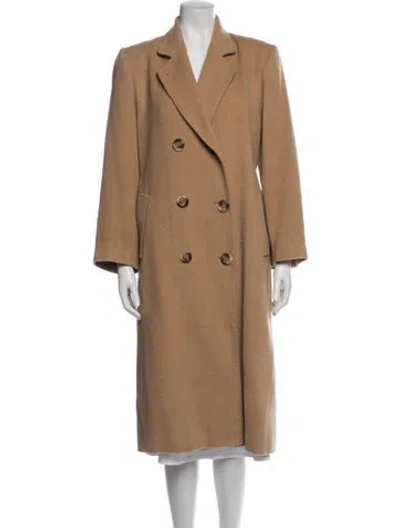 Pre-owned Fleurette Camel Hair Coat In Brown