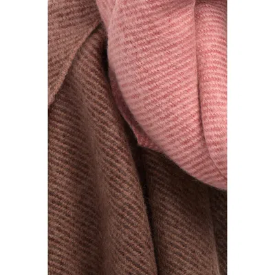 Fleurette Cashmere & Silk Ombré Scarf In Med Pink