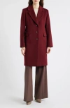Fleurette Charlie Wool Coat In Burgundy