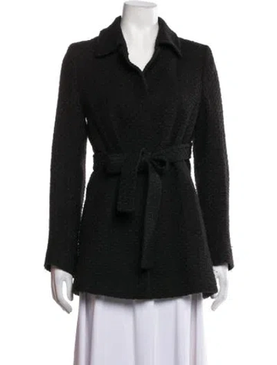 Pre-owned Fleurette Coat In Black