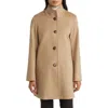 Fleurette Dawn Stand Collar Wool Car Coat