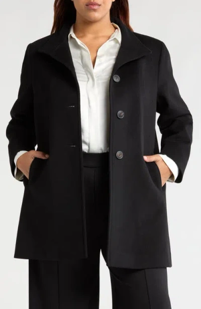 Fleurette Dawn Wool Car Coat In Black
