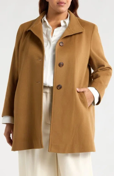 Fleurette Dawn Wool Car Coat In Vicuna