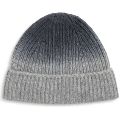 Fleurette Dip Dye Cashmere And Silk Beanie In Flint