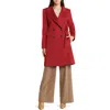 Fleurette Double Breasted Cashmere Coat In Apple