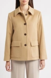 Fleurette Dylan Wool Barn Jacket In Brown