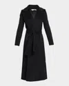 Fleurette Elle Cashmere Wrap Coat In Black