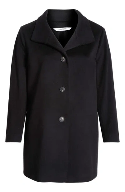 Fleurette Grace Wool Coat In Black