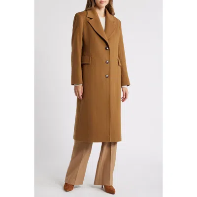 Fleurette Isla Double-breasted Long Cashmere Coat In Vicuna