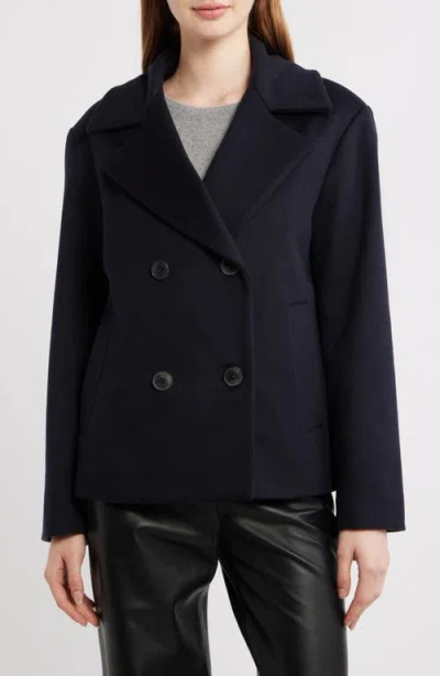 Fleurette Jane Wool Peacoat In Black