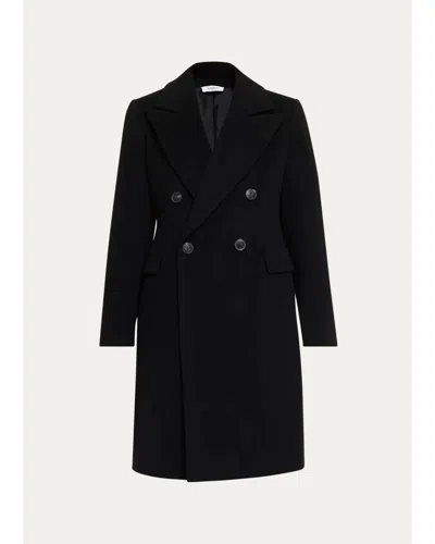 Fleurette Kaia Double-breasted Italian Wool Jacket In Black