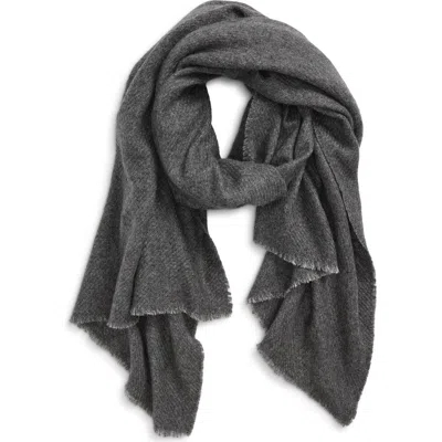 Fleurette Lofty Cashmere & Silk Wrap In Thunder