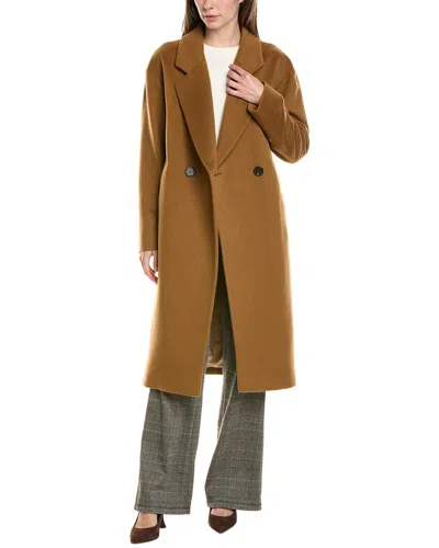 Fleurette Long Wool Coat In Multi