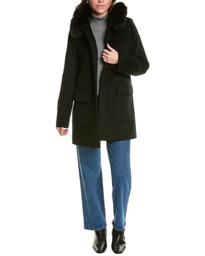 Fleurette Medium Wool-blend Jacket In Black